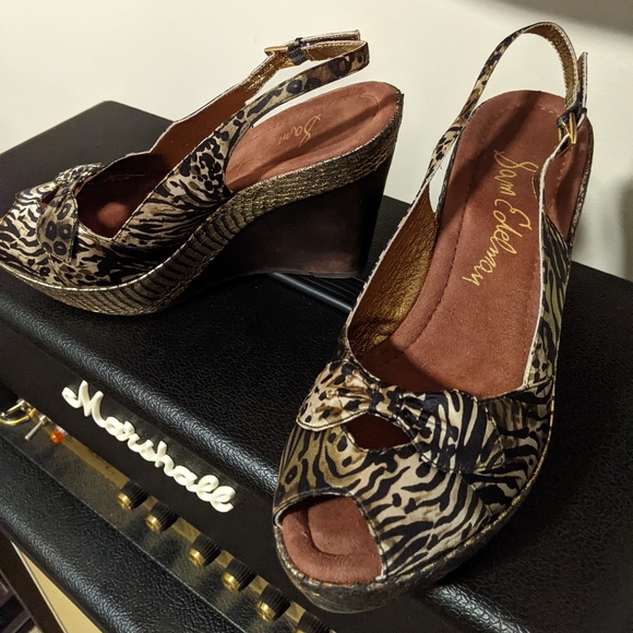 Sam Edelman Danica animal print platform wedge - Picture 2 of 5